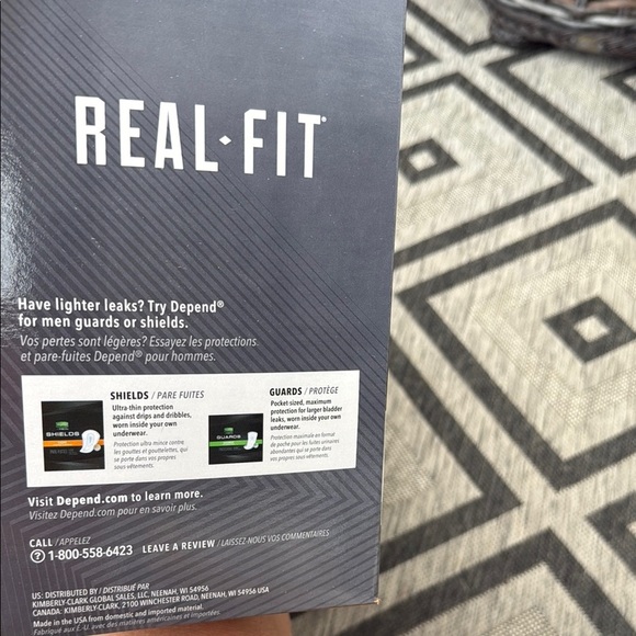 Real-Fit Men's Depends Underwear, Gray, Open box of 8 - not 12, L/XL - Picture 3 of 14